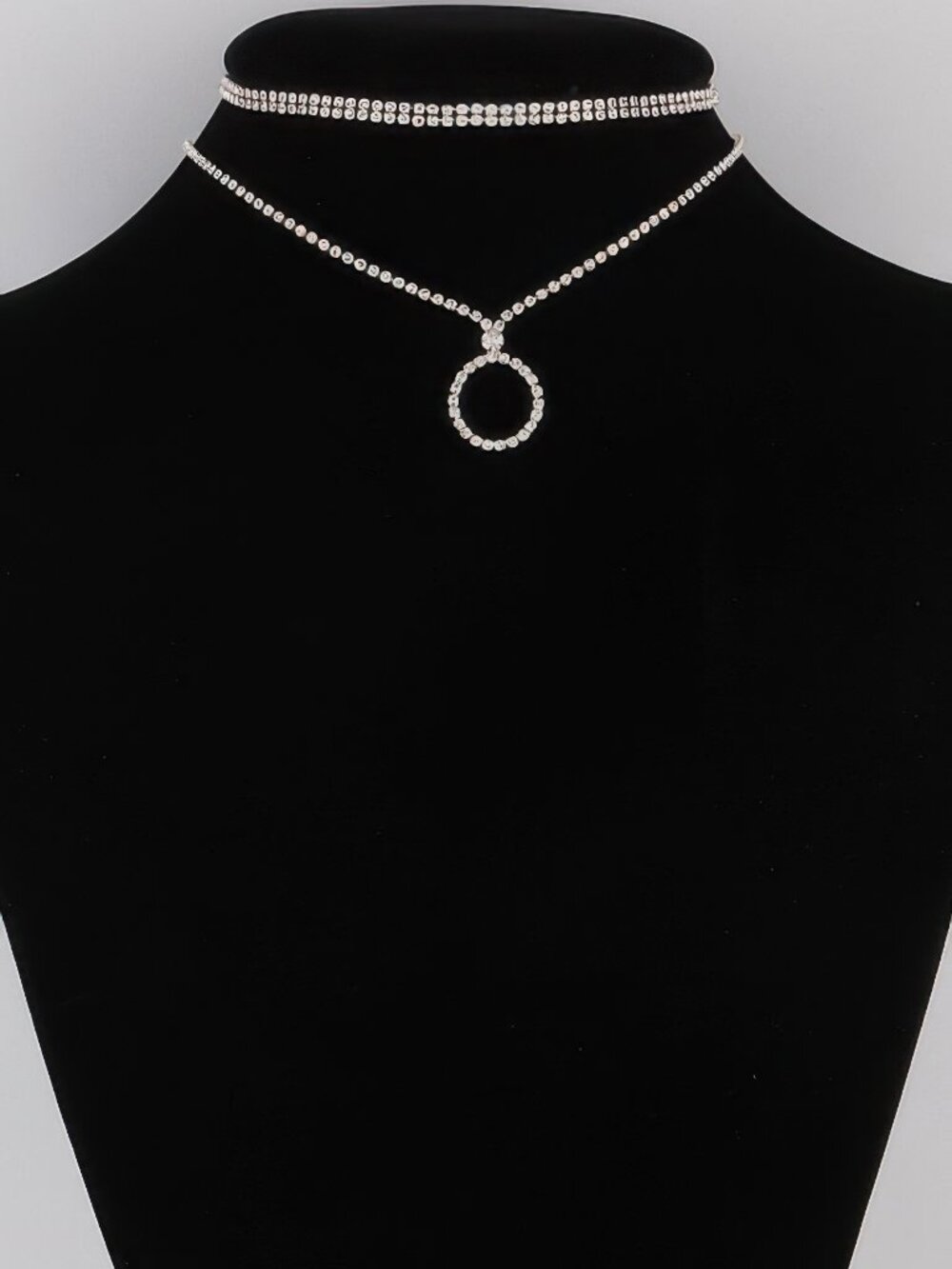 Jeweled Circle Choker Necklace